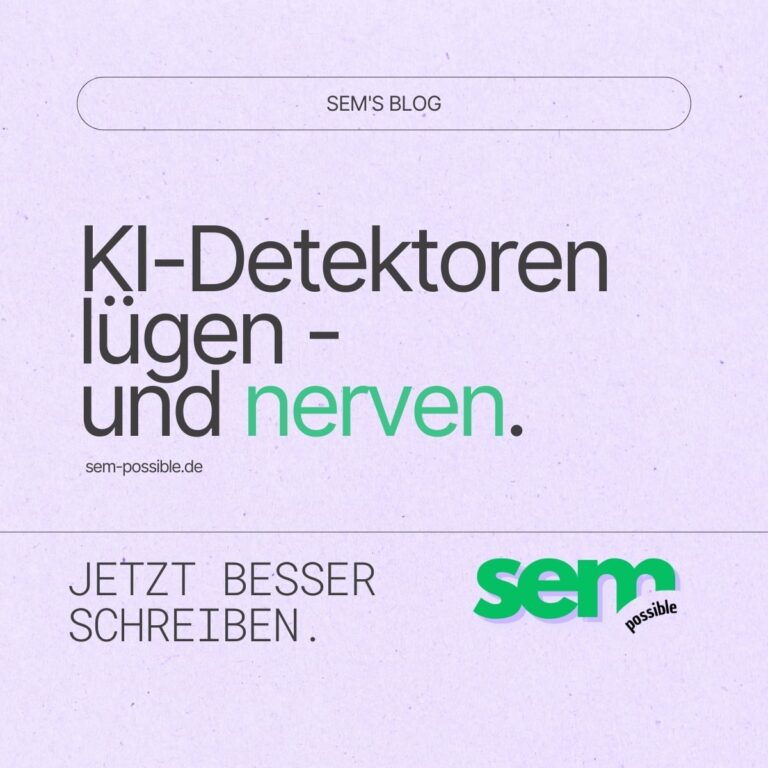 KI-Detektor lügt - und nervt.